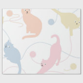 Katzenmuster Geschenkpapier (Flach)