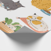 Katzenmuster Geschenkpapier (Ecke)