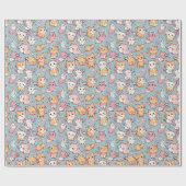 Katzenmuster Geschenkpapier (Flach)