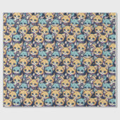 Katzenmuster Geschenkpapier (Flach)