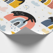 Katzenmuster Geschenkpapier (Ecke)
