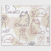 Katzenmuster Geschenkpapier (Flach)