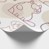 Katzenmuster Geschenkpapier (Ecke)