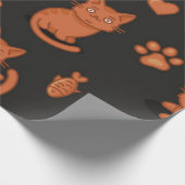 Katzenmuster Geschenkpapier (Ecke)