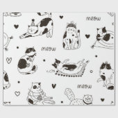 Katzenmuster Geschenkpapier (Flach)