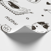 Katzenmuster Geschenkpapier (Ecke)