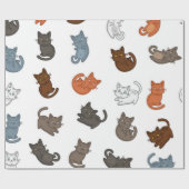 Katzenmuster Geschenkpapier (Flach)