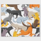 Katzenmuster Geschenkpapier (Flach)