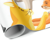 Katzenmuster Geschenkpapier (Rolleneckpunkt)
