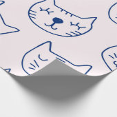 Katzenmuster Geschenkpapier (Ecke)