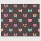 Katzenmuster Geschenkpapier (Flach)