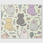 Katzenmuster Geschenkpapier (Flach)