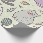 Katzenmuster Geschenkpapier (Ecke)