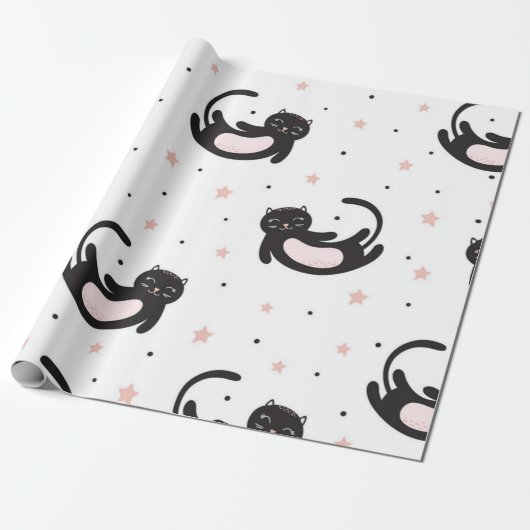 Katzenmuster Geschenkpapier (Ungerollt)