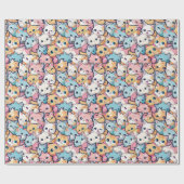 Katzenmuster Geschenkpapier (Flach)