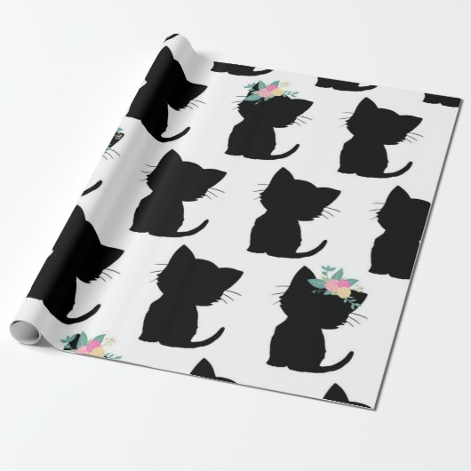 Katzenmuster Geschenkpapier (Ungerollt)