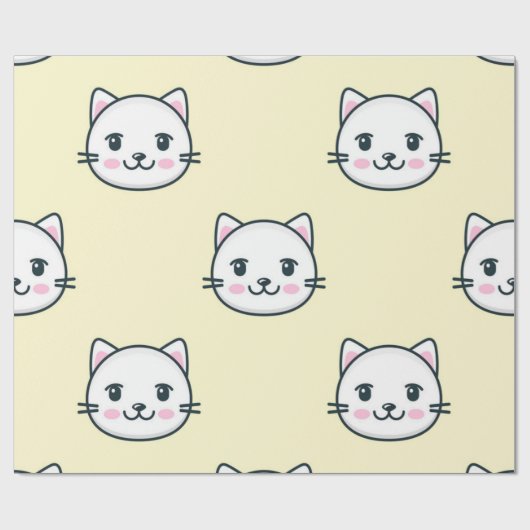 Katzenmuster Geschenkpapier (Flach)