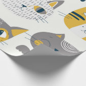 Katzenmuster Geschenkpapier (Ecke)