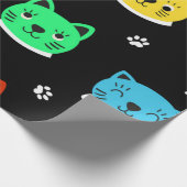 Katzenmuster Geschenkpapier (Ecke)