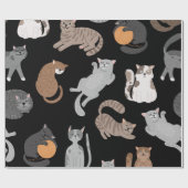 Katzenmuster Geschenkpapier (Flach)