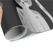 Katzenmuster Geschenkpapier (Rolleneckpunkt)