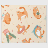 Katzenmuster Geschenkpapier (Flach)