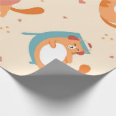 Katzenmuster Geschenkpapier (Ecke)