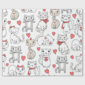 Katzenmuster Geschenkpapier (Flach)