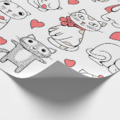 Katzenmuster Geschenkpapier (Ecke)