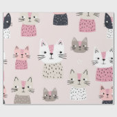 Katzenmuster Geschenkpapier (Flach)
