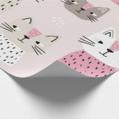 Katzenmuster Geschenkpapier (Ecke)