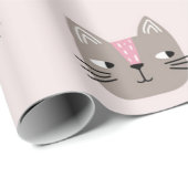 Katzenmuster Geschenkpapier (Rolleneckpunkt)