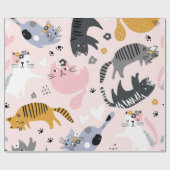 Katzenmuster Geschenkpapier (Flach)