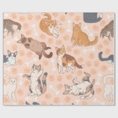 Katzenmuster Geschenkpapier (Flach)