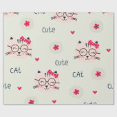 Katzenmuster Geschenkpapier (Flach)