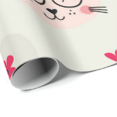 Katzenmuster Geschenkpapier (Rolleneckpunkt)