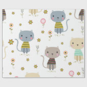 Katzenmuster Geschenkpapier (Flach)