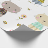 Katzenmuster Geschenkpapier (Ecke)