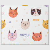 Katzenmuster Geschenkpapier (Flach)