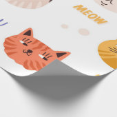 Katzenmuster Geschenkpapier (Ecke)