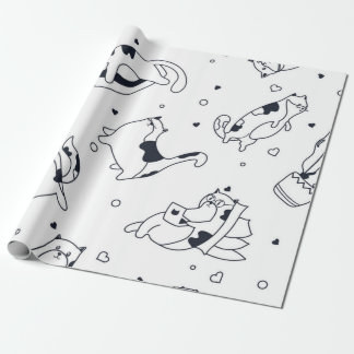 Katzenmuster Geschenkpapier