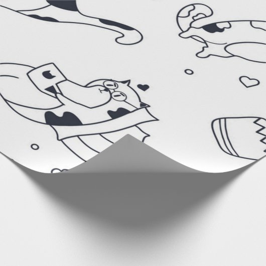 Katzenmuster Geschenkpapier (Ecke)