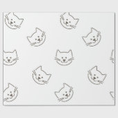 Katzenmuster Geschenkpapier (Flach)