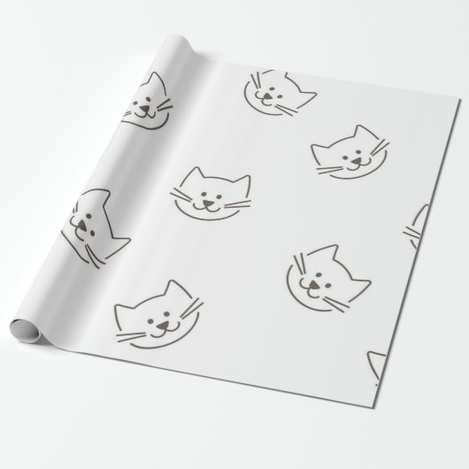 Katzenmuster Geschenkpapier (Ungerollt)
