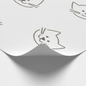 Katzenmuster Geschenkpapier (Ecke)