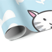 Katzenmuster Geschenkpapier (Rolleneckpunkt)