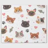 Katzenmuster Geschenkpapier (Flach)
