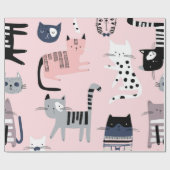 Katzenmuster Geschenkpapier (Flach)