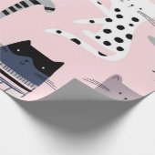Katzenmuster Geschenkpapier (Ecke)
