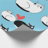 Katzenmuster Geschenkpapier (Ecke)